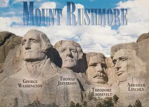 Postcard United States > SD - South Dakota > Mount Rushmore