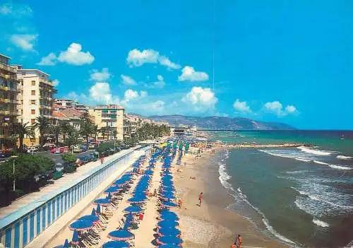 Postcard Italy Loano riviera delle Palme beach