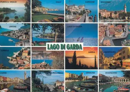 Postcard Italy Lago di Garda multi view