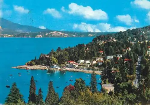 Postcard Italy Stresa Lago Maggiore 1966 beach