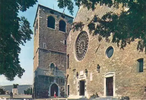 Postcard Italy Trieste St. Just basilica