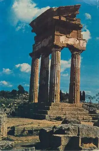Postcard Italy Agrigento the temple of Castor and Pollux