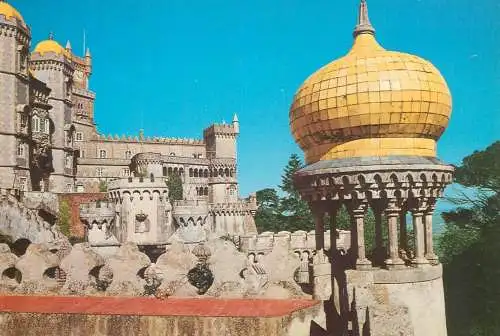 Postcard Portugal Sintra Palacio de Pena minaret
