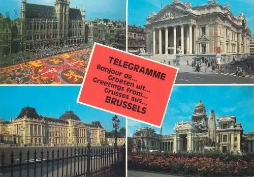Postcard Belgium Bruxelles multi view