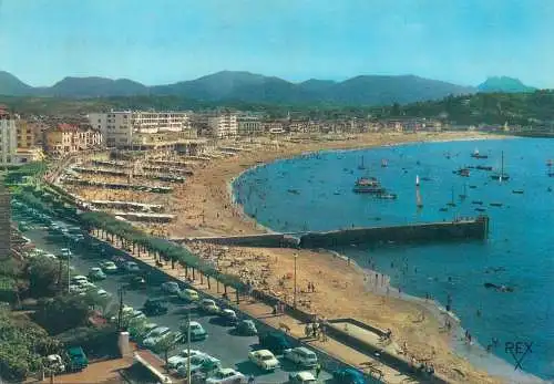 Postcard France St. Jean de Luz la plage