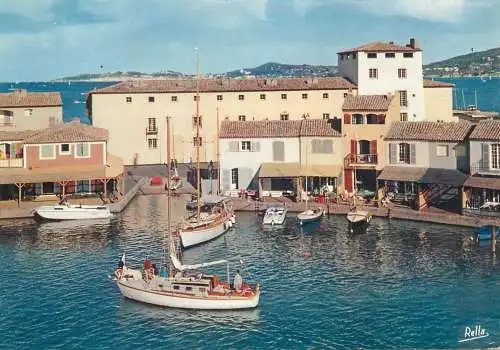 Postcard France Var  Port Grimaud ship La cote des Maures 1969