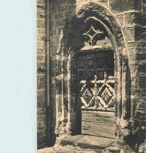Postcard France  Cantal Salers porte de la maison 1967