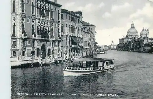 Postcard Italy > Veneto > Venezia (Venice) franchetti canal grande chiesa salute