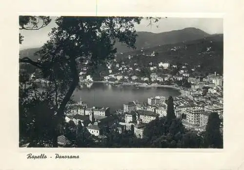 Postcard Italy Rapallo panorama 1951