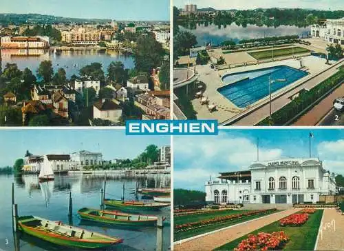 Postcard France Oise Enghien multi view