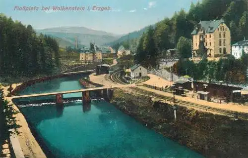 Germany Floßplatz Wolkenstein im Erzgebirge AK 1921