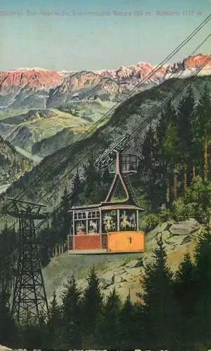 Italy Bolzano electric telpher cableway Schwebebahn Kohlern peak Bozen Italia