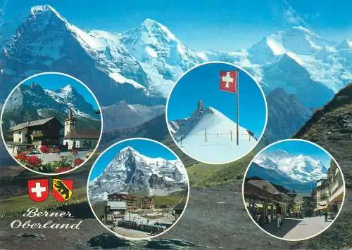 Post card Switzerland Berner Oberland multi view