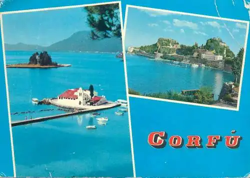 Postcard Greece Corfu multi view