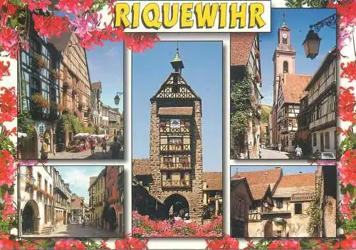 Postcard France Haut-Rhin > Riquewihr clocktower