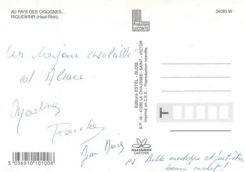 Postcard France Haut-Rhin > Riquewihr clocktower