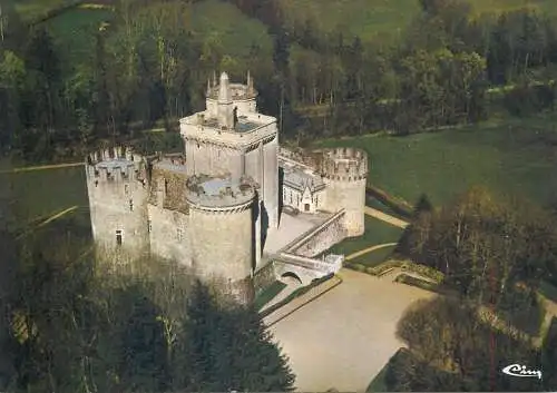Postcard France Indre Lignac 1983 chateau aerial