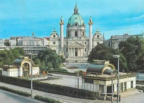 Postcard Austria Wien Karlskirche
