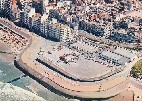 Postcard Belgium Wenduine aerial view beach and promenade 1979