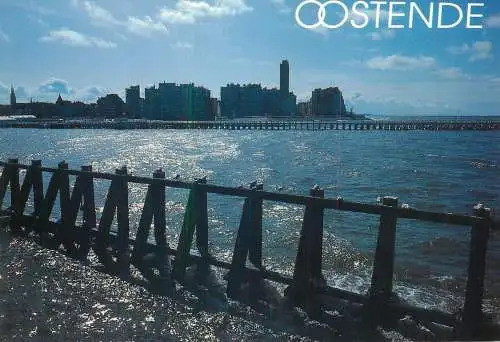 Postcard Belgium Oostende coastal scene