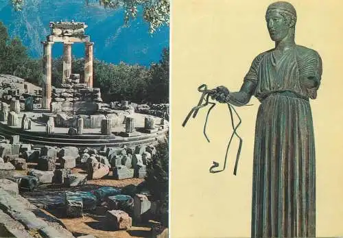 Postcard Greece Delphi multi view