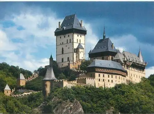 Postcard Czech Republic Prague Karlstejn castle