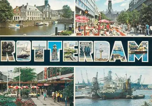 Postcard Netherlands Rotterdam multi view