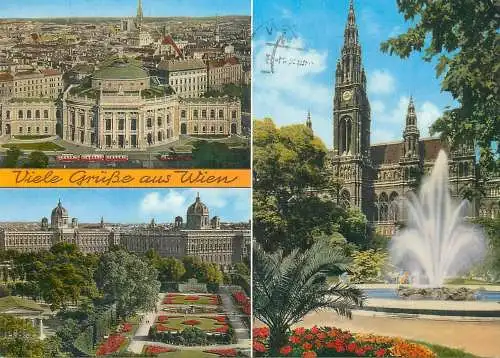 Postcard Austria Viele Grusse aus Wien multi view