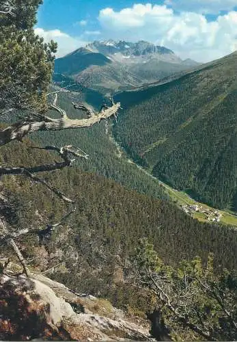 Postcard Switzerland S-Charl mountain scenery