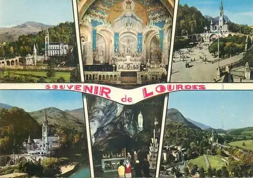 Postcard France Hautes Pyrénées > Lourdes multi view 1968