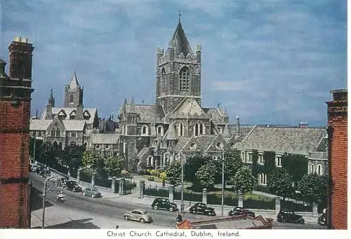 Postcard Ireland Dublin Christ Church Cathedral