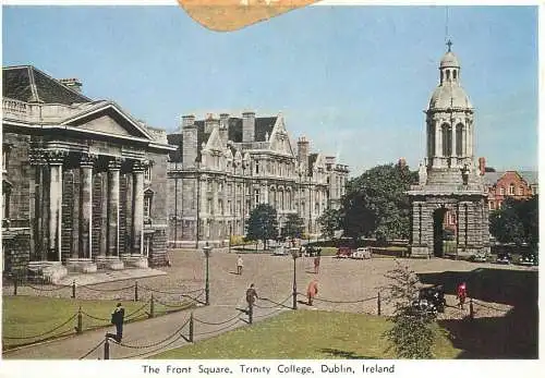 Postcard Ireland Dublin Trinity College the Front Square