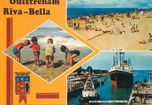 Postcard France Calvados Ouistreham Riva Bella 1974