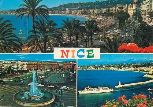 Postcard France Cote d'Azur Nice 1984
