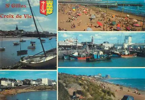 Postcard France Vendée Saint Gilles Croix de Vie multi view
