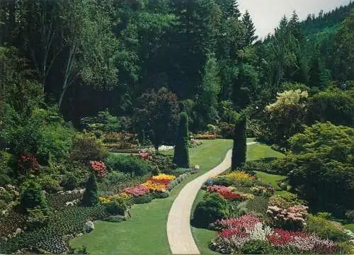Post card Canada Victoria B.C. The Butchart Gardens - the Sunken Garden