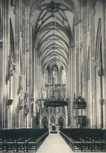 Postcard Germany Der Halberstadter Dom Mittelschiff