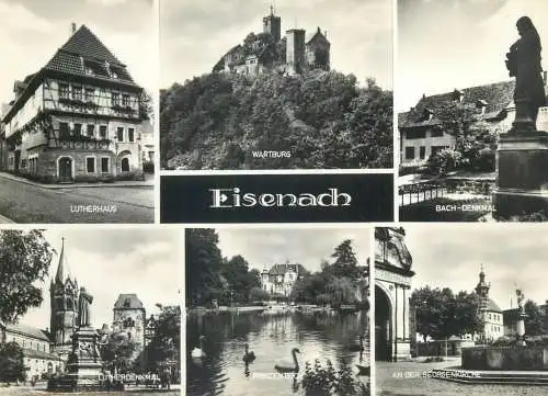 Postcard Germany Eisenach multi view