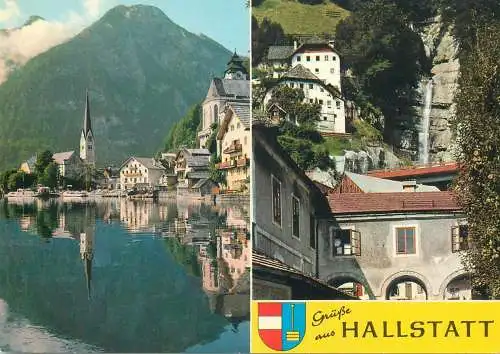 Postcard Austria Hallstatt Grusse aus  multi view