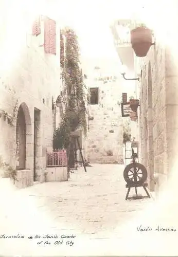 Postcard Israel Jerusalem the Jewish quarter of the Old City