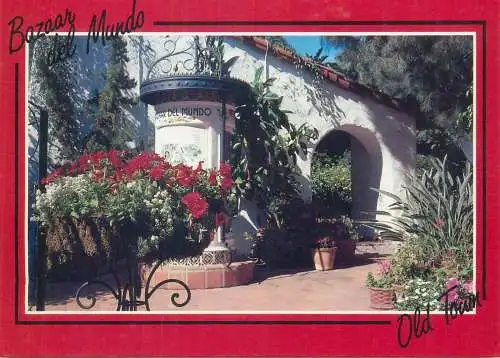Postcard USA CA San Diego the bazaar del mundo in old town