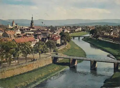 Postcard Germany Rastatt village view