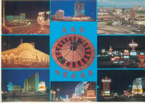 Postcard USA NV Las Vegas multi view 1987