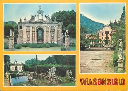 Postcard Italy Valsanzibio Colli Euganei villa Barbarigo 1984