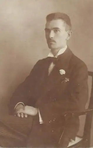 Elegant young man gallantry portrait 1918