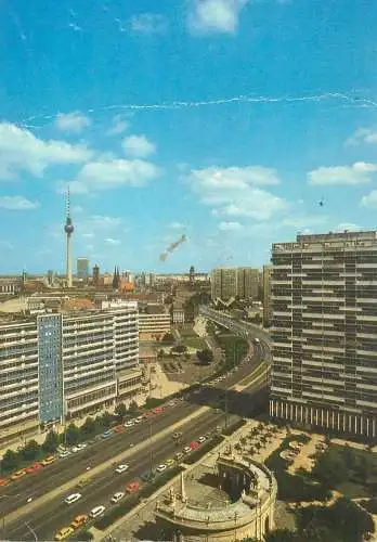 Postcard Germany Berlin aerial view of the Leipziger Strasse