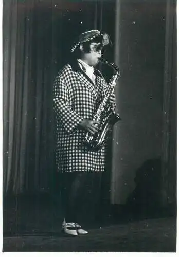 Sax music real photo masquerade 1972