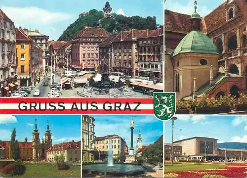 Postcard Austria Gruss aus Graz multi view