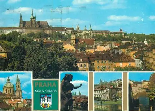 Postcard Czech Republic Prague Mala Strana multi view