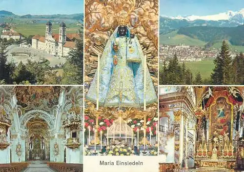 Post card Switzerland Maria Einsiedeln multi view